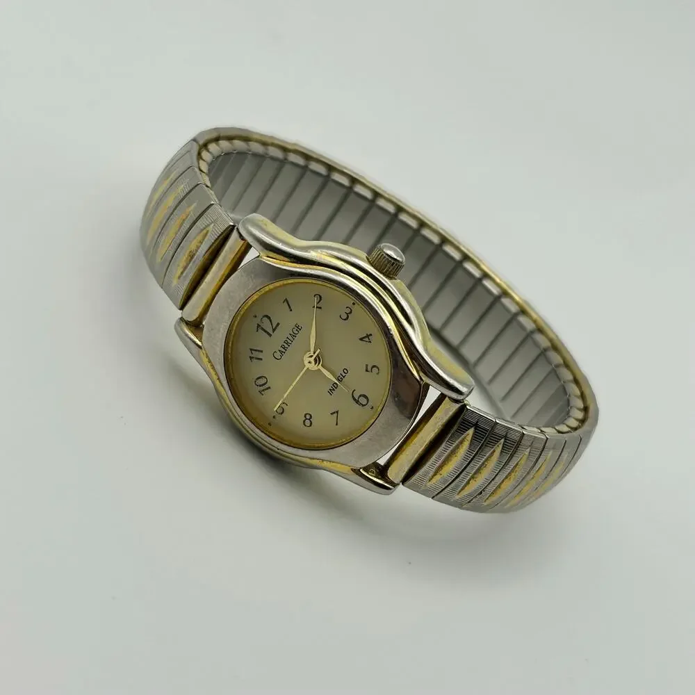 Vintage Carriage by Timex Indiglo Women’s Quartz Watch Working New Battery